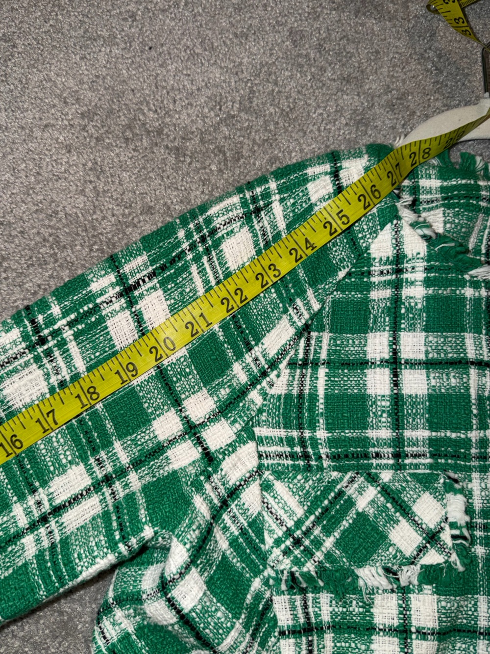 Nwot Cabi kelly green tweed Library Jacket small shabby chic academia preppy - Picture 8 of 8